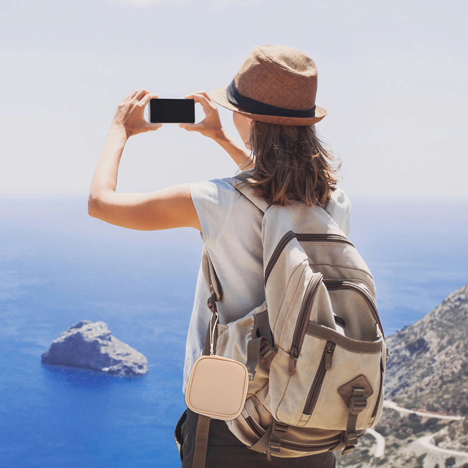 Digital Accessories Storage Pouch 2 Compartments Travel Case Electronic Organizer Bag Cable Storage Bag Power Adapter