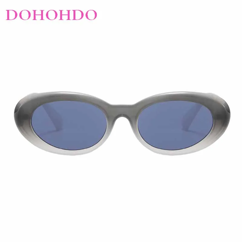 DOHOHDO New Retro Sunglasses Women Fashion Leopard Champagne Eyewear Fashion Brand Designer Oval Sun Glasses Shades Lady UV4000 image 4