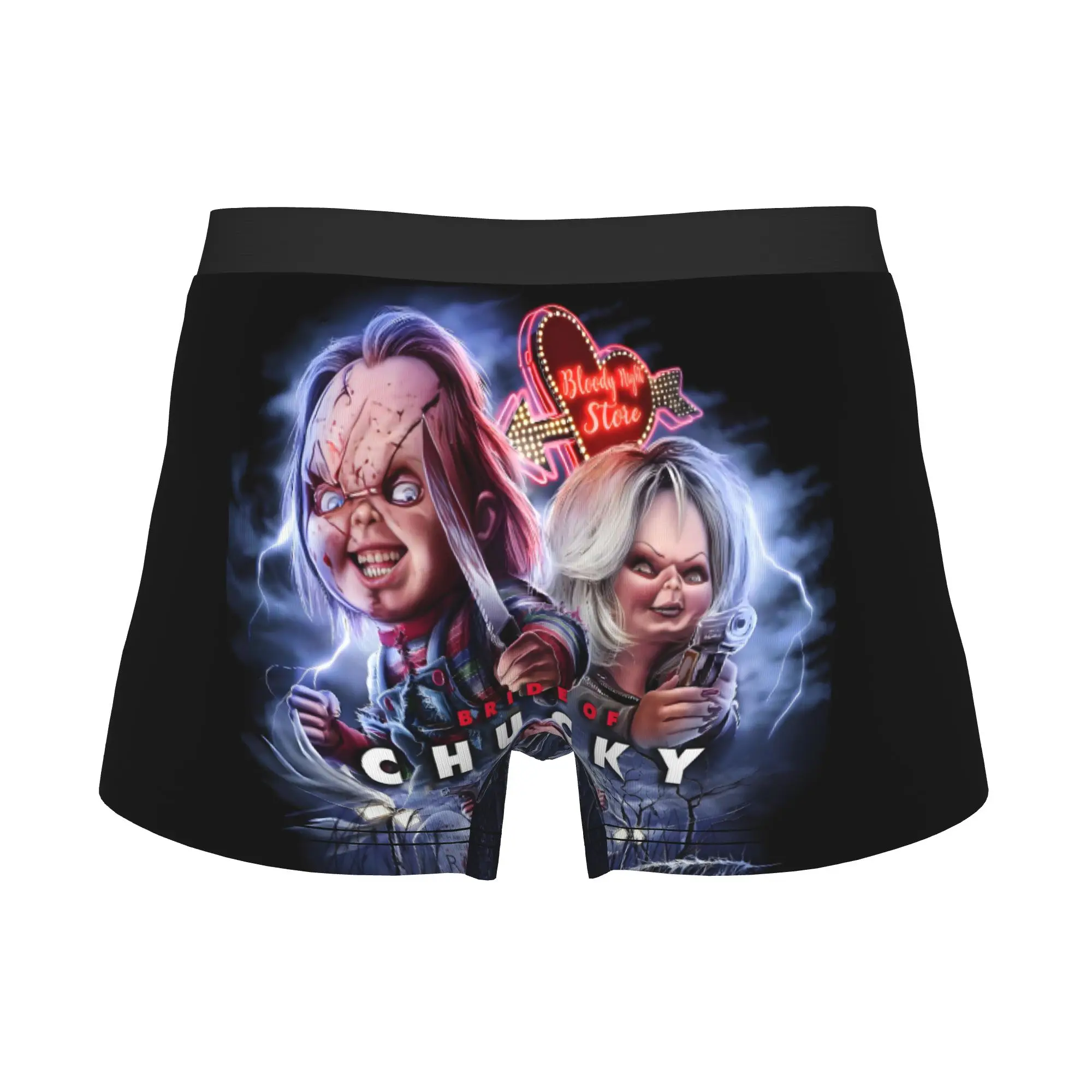 Bride of Chucky Underwear Men Printed Movie Tiffany Boxer Briefs Shorts Panties Soft Underpants