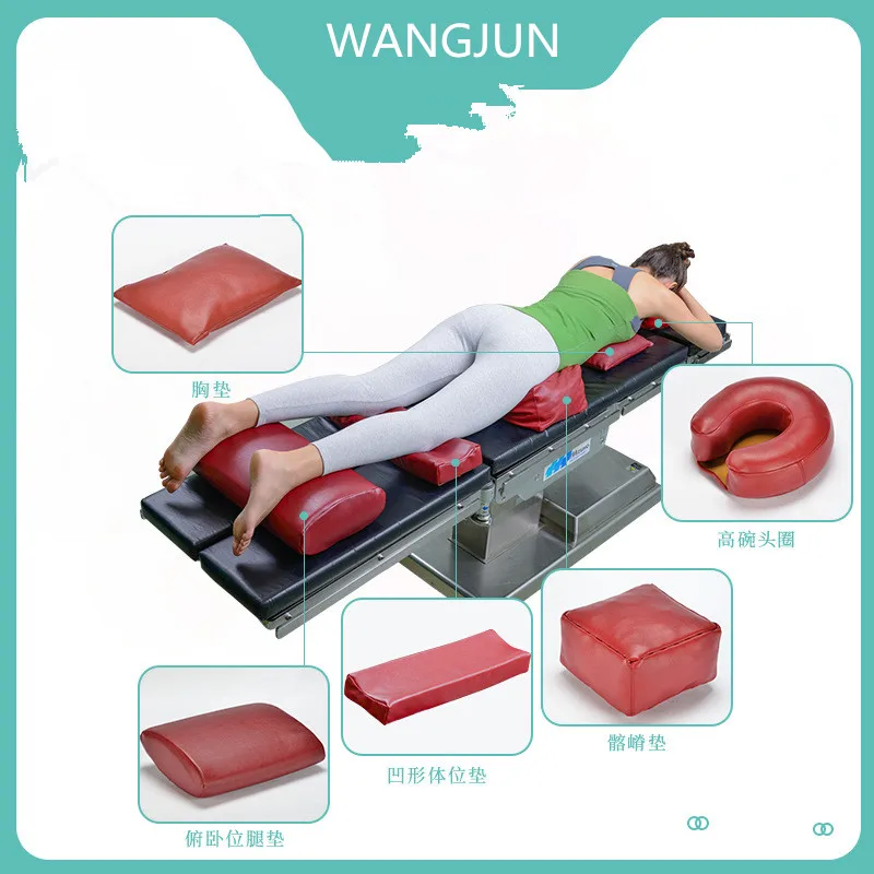 

Red Surgical Prone Position Head Chest Pad Leg Pad Anti-Decubitus Sore Waist Cushion Good Vision For Radiology