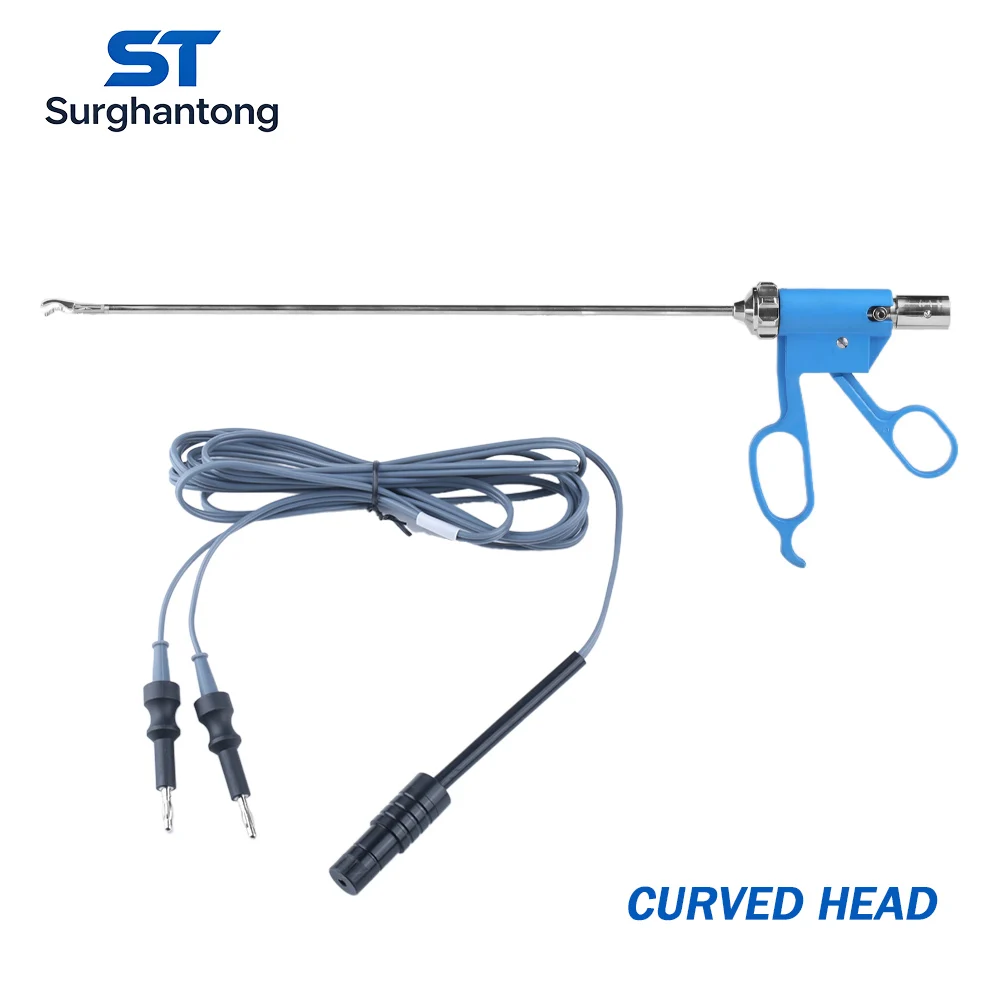 Blue Handle Laparoscopic Bipolar Forceps with Cable Laparoscopy Reusable Bipolar Coagulation Forceps Maryland  High-Quality