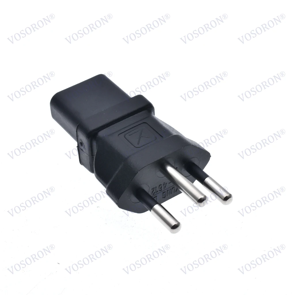 IEC320 C13 to Swiss SEV 1011 AC Power Adapter Type J 10A 250V for PDU/UPS Server with Grounded Plug﻿