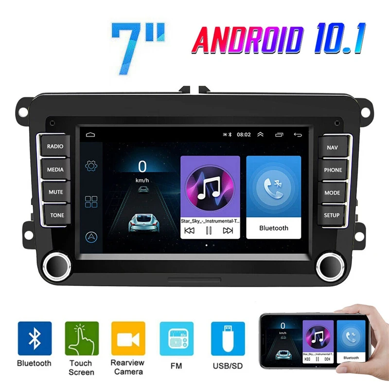 

7" 2 Din 16G Car Stereo Radio Bluetooth Touch Screen Multimedia GPS WiFi MP5 Player FM Audio For VW Golf MK5 MK6 Jetta RCD330