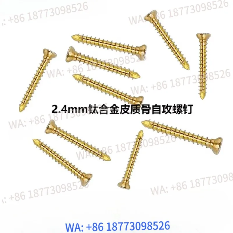 medium-24mm-titanium-alloy-self-t-apping-screw-t10-plum-blossom-screw-suitable-for-a-nimals-20pcs