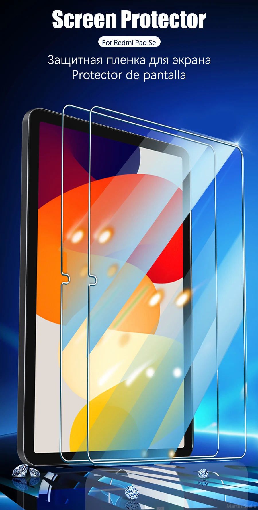 2PCS gehärtetes Glas Displayschutzfolie für Xiaomi Redmi Pad Se 11 8,7 Zoll 2023 2024 Klarglas Tablet Zubehör 9H Film – Detail 3
