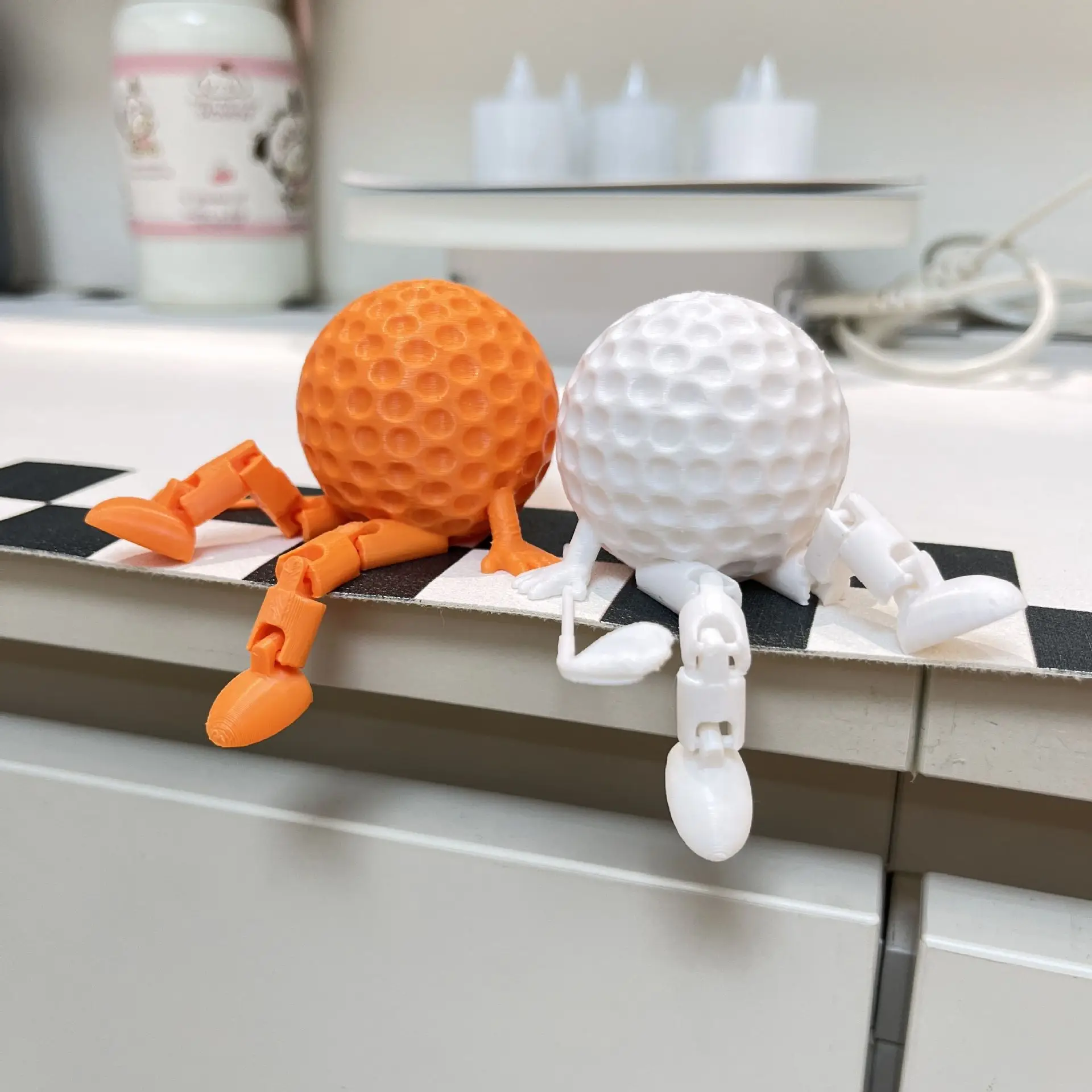 Mini Round Ball Sitting Posture Figurine Decoration Suitable for Car Desktop Computer Decoration Perfect Gift for Men and women