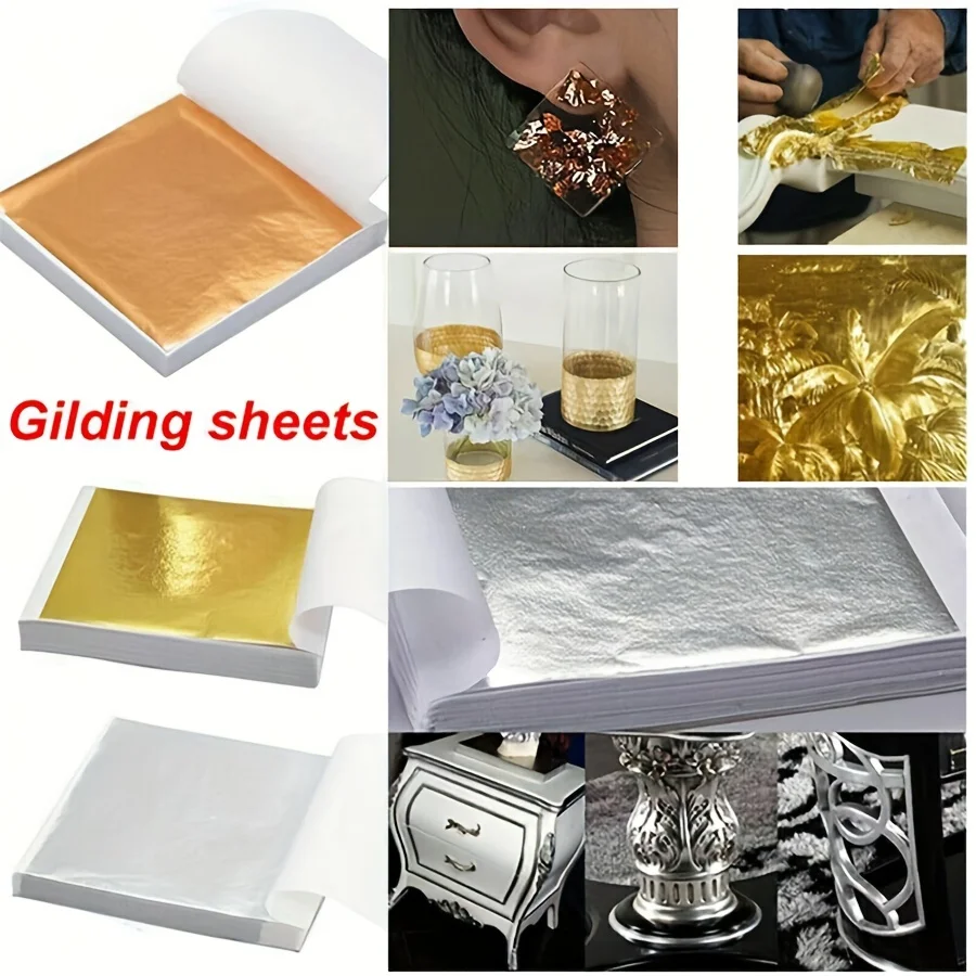

100Pcs DIY crafts for imitating gold foil colored wall stickers designed with gold-plated frames to decorate ceilings