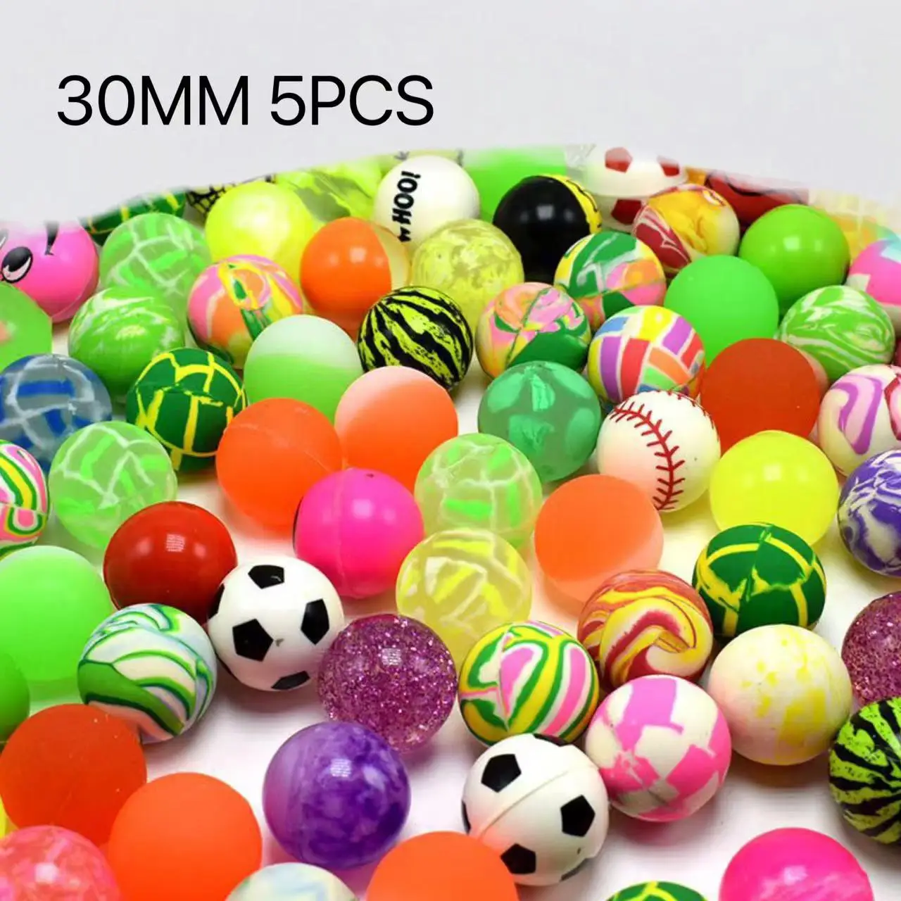 Elastischer Ball, Gummi-Sprungball, Regenbogenfarben, zweifarbig, matt, fester elastischer Ball, farbiger Schwimmerball, lustiger Ball, Ei-Drehmaschine, Spielzeug