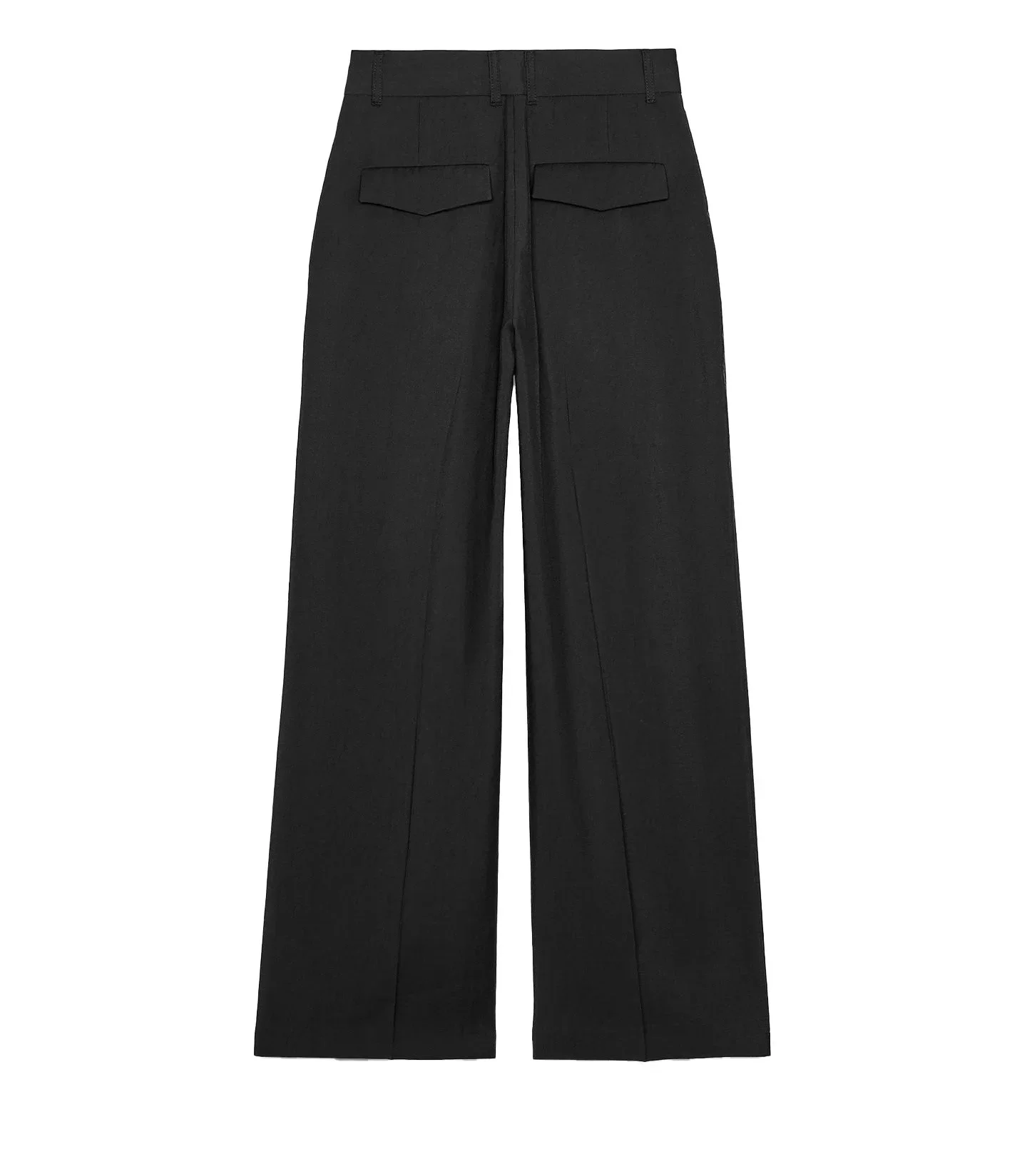 Vintage Side Pockets Zipper Fly Pants Casual Female Trousers Mujer Women Spring Autumn Fashion High-Waist Double-Pleated Pants