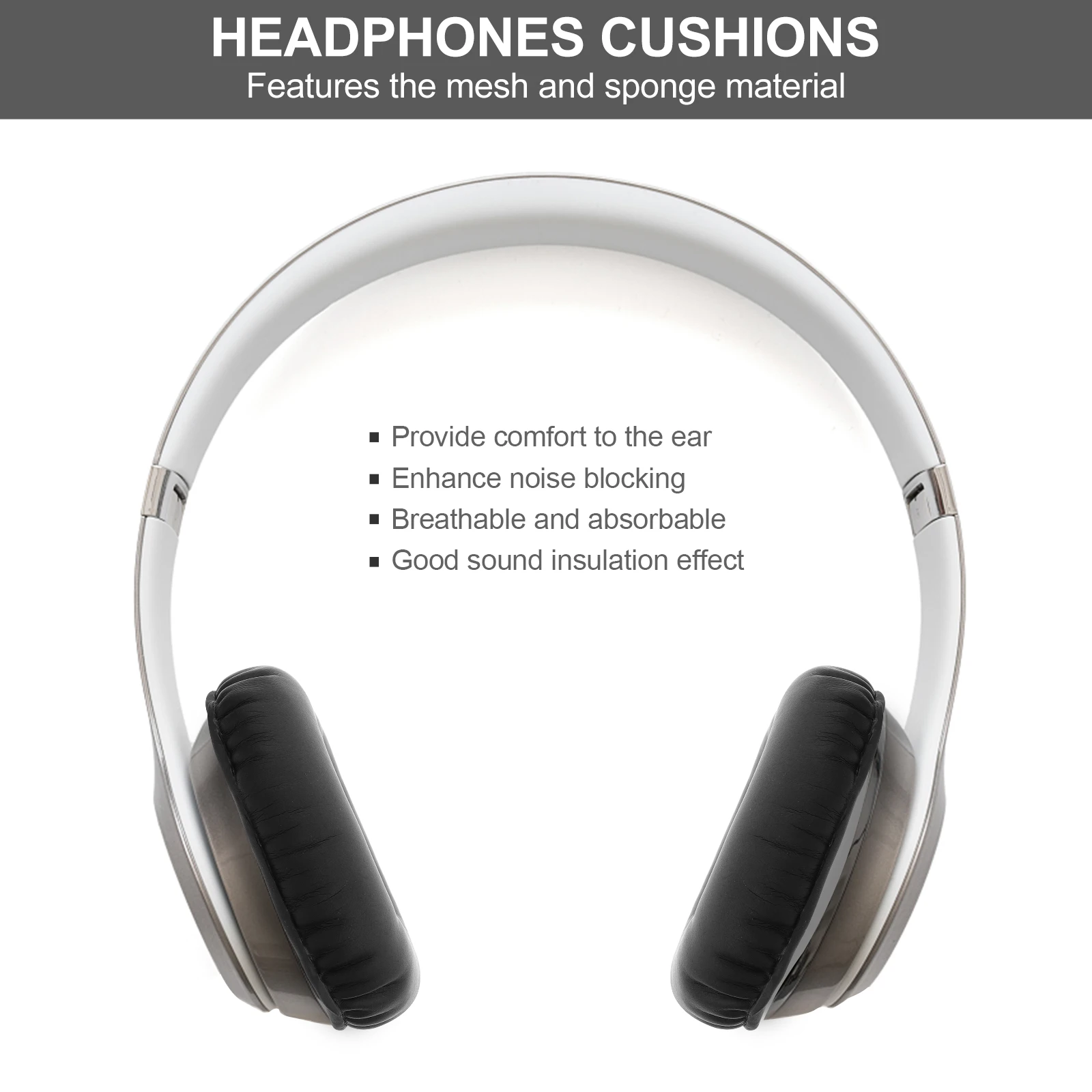 

2 Pcs Earmuffs Replacement Earpads Cushions Headset Cover Headphone Accessories Covers Headphones