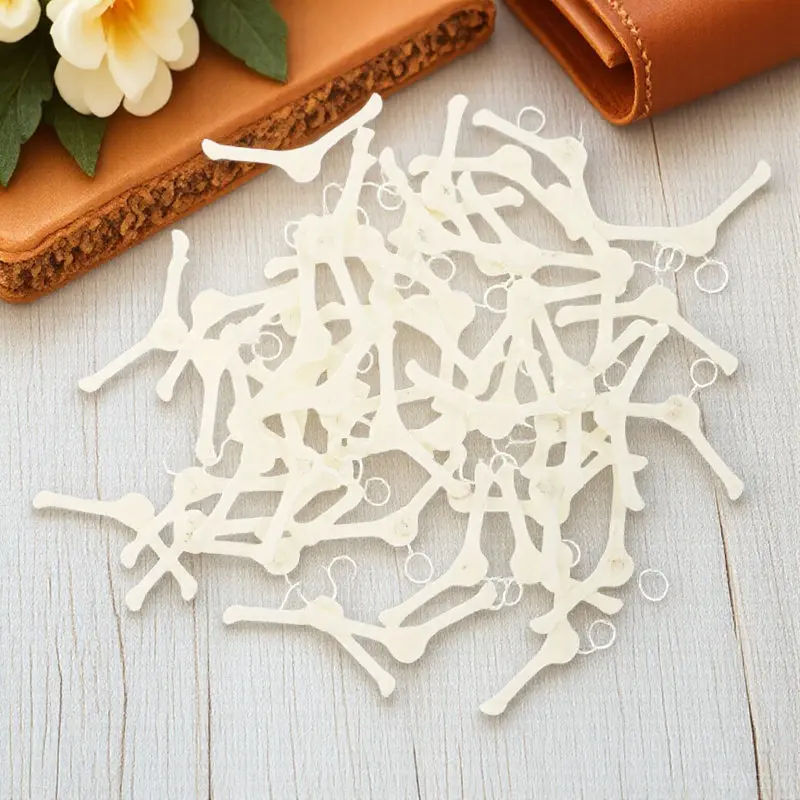

100Pcs Small Mini Clothes Holder Hangers Plastic Rack Closet Storage Organizer for Kids Hangers for Clothes