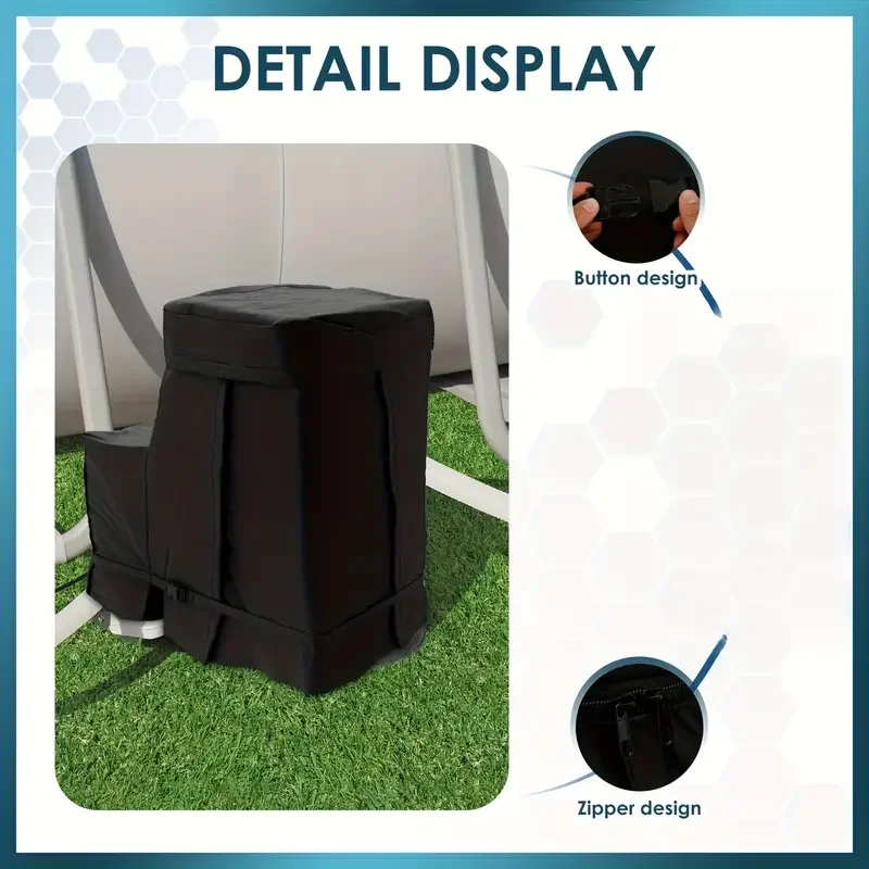420D Fabric Pool Pump Cover - Durable,for 35.56-40.64 cm Intex Filters, Easy Hook & Loop Closure, Ideal for Outdoor Patio Use