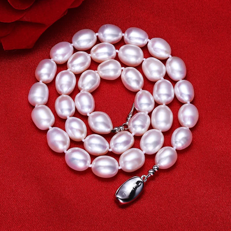 

6-7mm-Shaped Freshwater White Strong Light Pearl Necklace