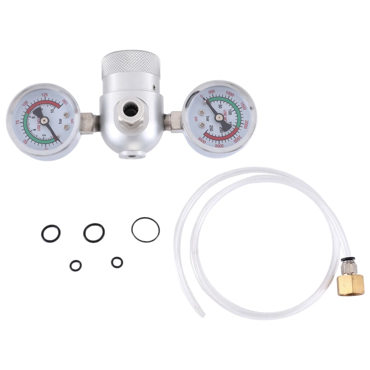 Whipped Cream Pressure Regulator Valve with Hose Line and Adapter for Whipped Cream Chargers 0.95 Liter 580G Tank