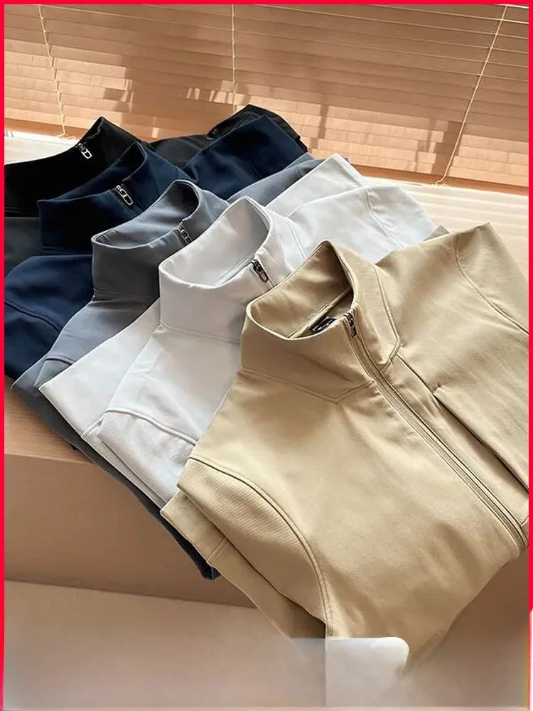 

Men's Outdoor Functional Stand Collar Jaet New Autumn Winter Stand Fit Zipper Casual Sle Windproof Polyester Fiber