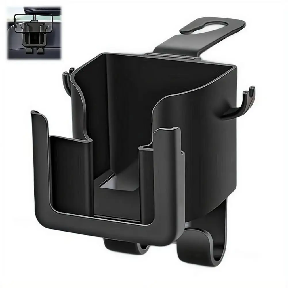Car seat backrest storage rack with cup holder, phone holder, and hooks, saving space, automotive parts