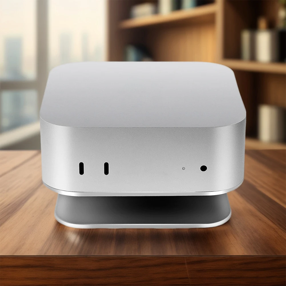 

Новая металлическая подставка для Apple Mac Mini M4/M4 Pro, настольный держатель, вентиляция, рассеивание тепла, охлаждение, металлическое крепление, настольный базовый держатель