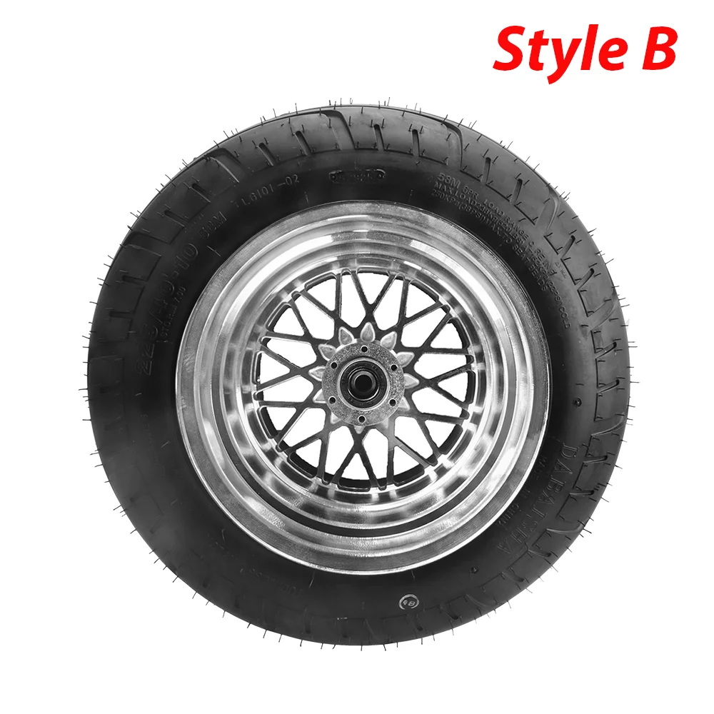 

225/40-10 Tubeless Tire with 10 Inch Alloy Wheel Hub for Citycoco Electric Scooter Harley Electric Car X7 Front Wheels Fat Tyre