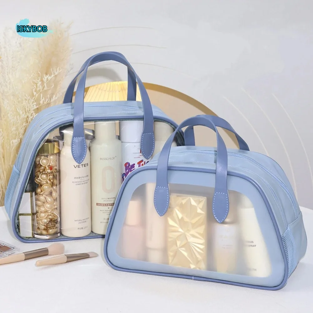 

Waterproof Travel Toiletry Bag Double Layer Transparent Cosmetic Bag Dry and Wet Separation Large Capacity Makeup Storage Bag
