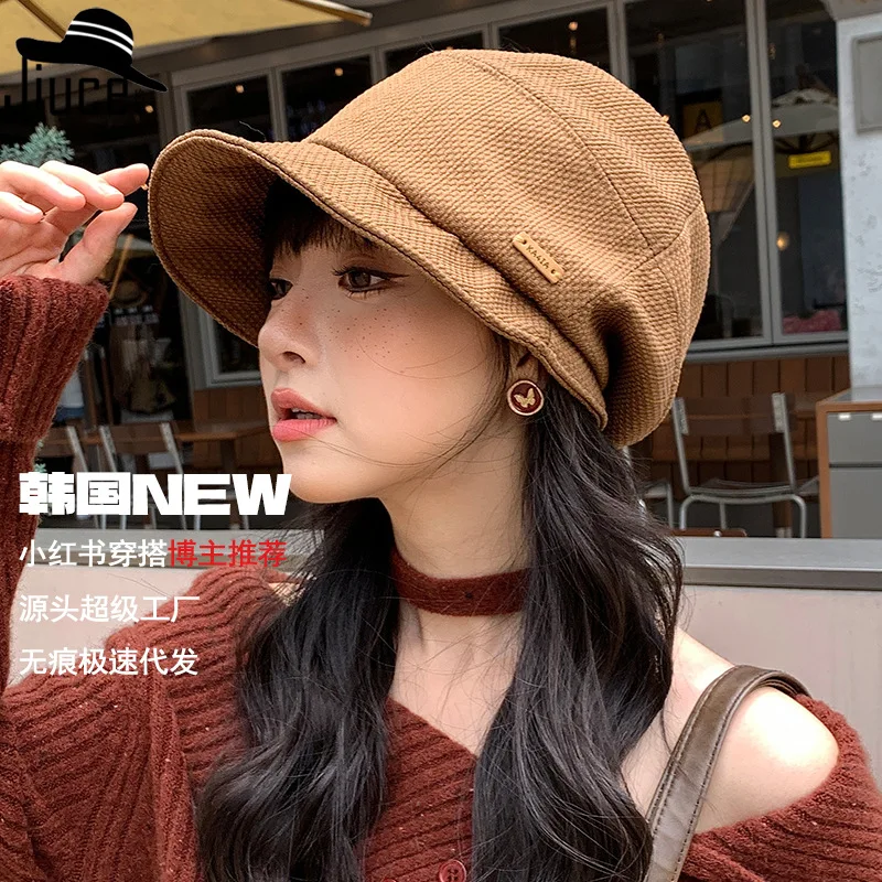 

New Fisherman's Hat Designer Wide Edition Stacked Newspaper Children's Hat Girls Small High Sense Beret Chapeau 4m819