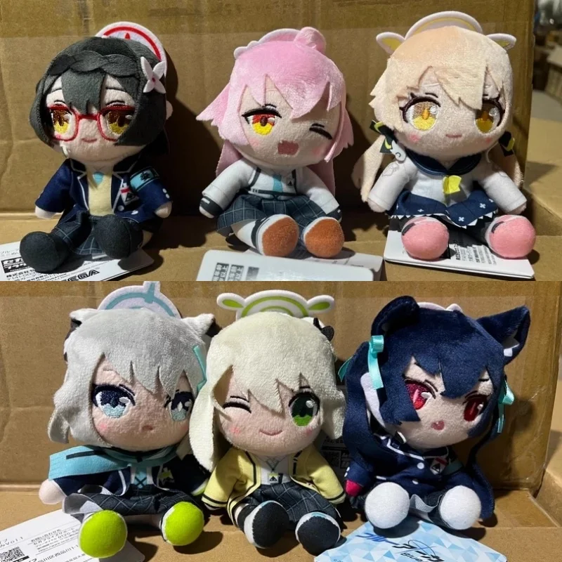 

Синий архив Sega Blue, мини-сидящие плюшевые куклы Shirako Serika Nonomi Hoshino Ayane, официальные аниме, коллекционные мягкие игрушки