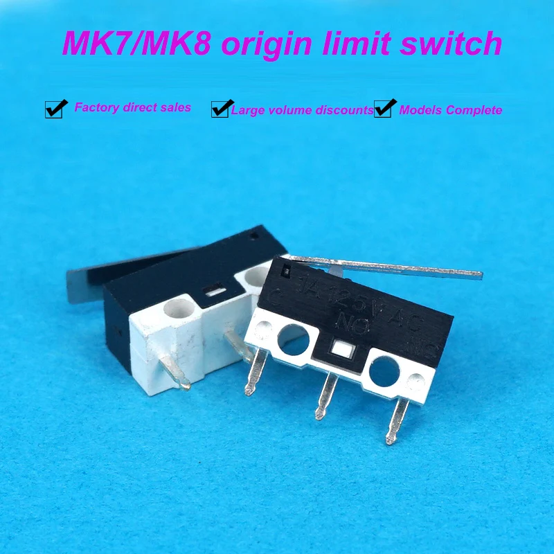 5pcs MK7 MK8 Limit Switch Push Button Switch AC 1A 125V 2A 125V 3D Printer Switch Micro Switch for Makerbot