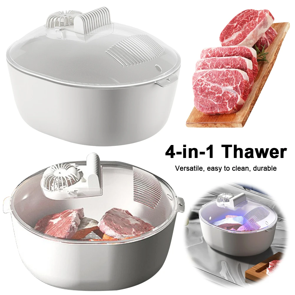 

4 in 1 Frozen Meat Defrosting Plate Smart Quick Thaw Machine Keeps Food Nutritious 4 in 1 Defrosting Tray Physical Thawing Plate