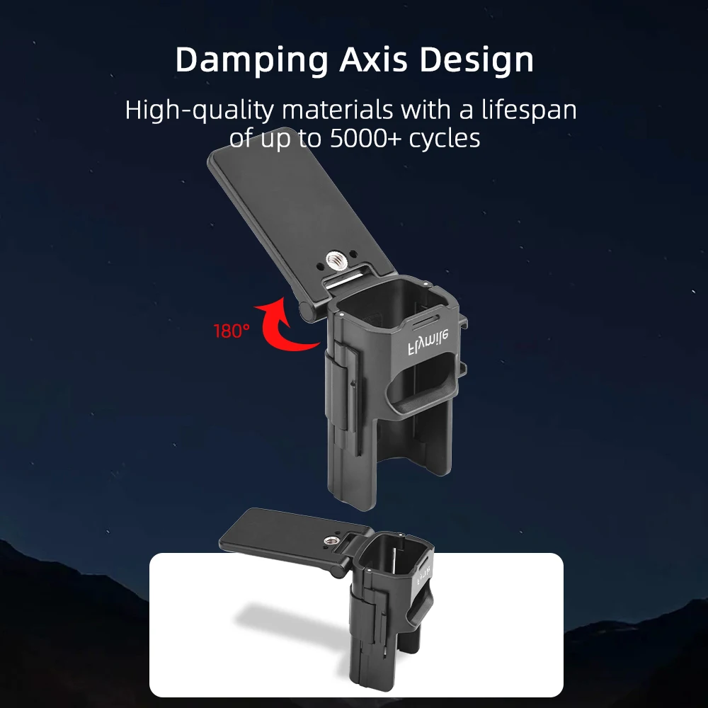 Flymile ขาตั้งแม่เหล็กสําหรับ DJI Osmo Pocket 3 อุปกรณ์เสริมอะแดปเตอร์ขยายฐานเดสก์ท็อป 180 °   ด้ามจับแบบปรับได้