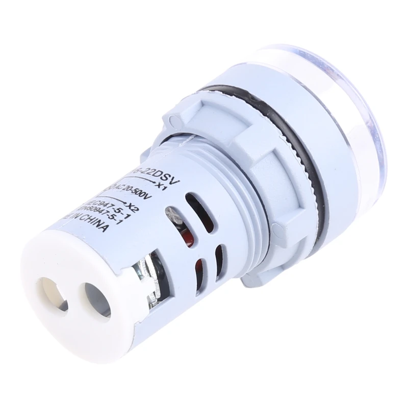 Đồng Hồ Kế LED Màn Hình Hiển Thị Kỹ Thuật Số Vôn Kế Đèn Báo Điện Áp 22 Mm 60-500V Máy Đo Đèn Báo Bảng Điều Khiển Điện Áp