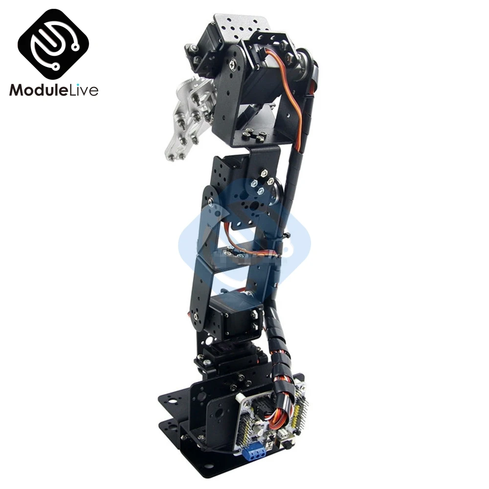 Imagem -05 - Alumínio Mecânica Robotic Braço Braçadeira Garra Mount Kit Faça Você Mesmo Peças do Robô Braço Dof sem Servos para Arduino 1set