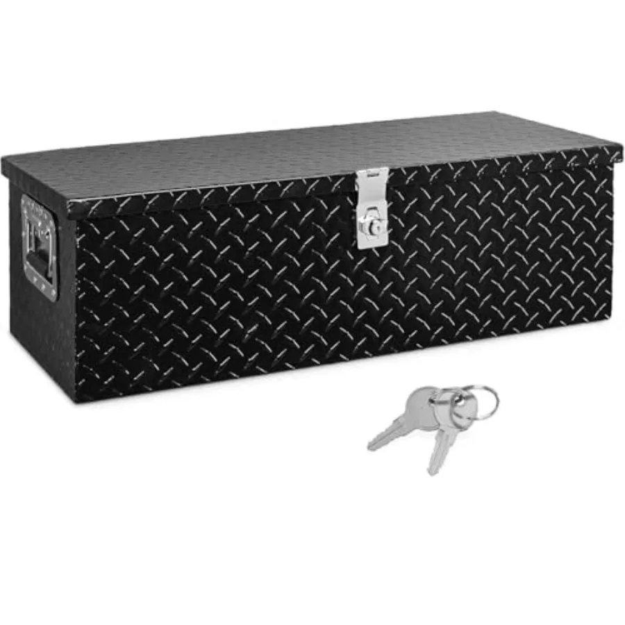 

30 INCH Aluminum Tool Box Heavy Duty Truck Bed Toolboxes Diamond Plate Truck Tool Box With Side Handle And Lock Keys Used for T
