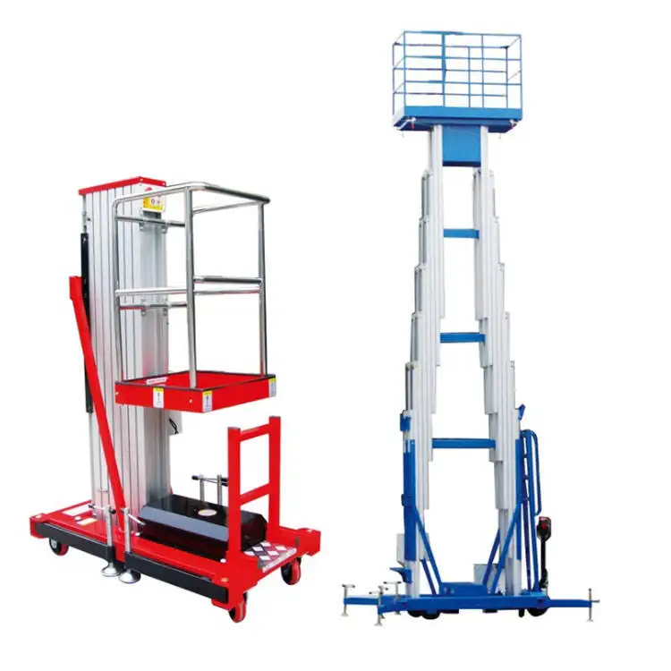 Customized10m Single Column Single Mast Hydraulic Aluminum Alloy Lifting Platform Mobile Small Lift