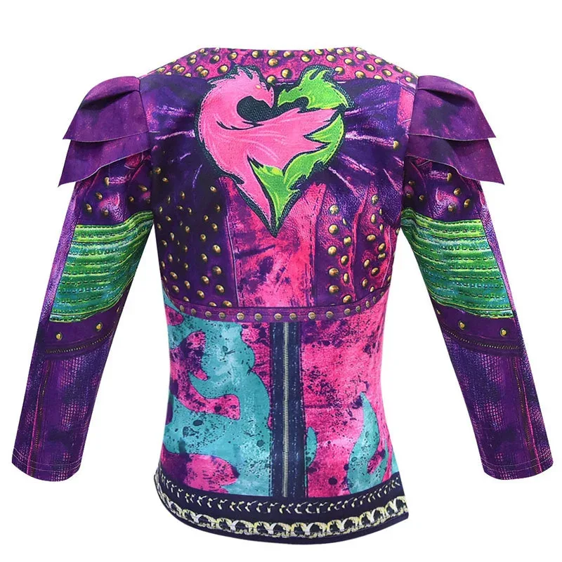 2025 ♥ New Halloween Kids Descendants 3 Mal For Girls Evie Cosplay Costume Child Fantasia Clothes Wig Birthday Party ☆★