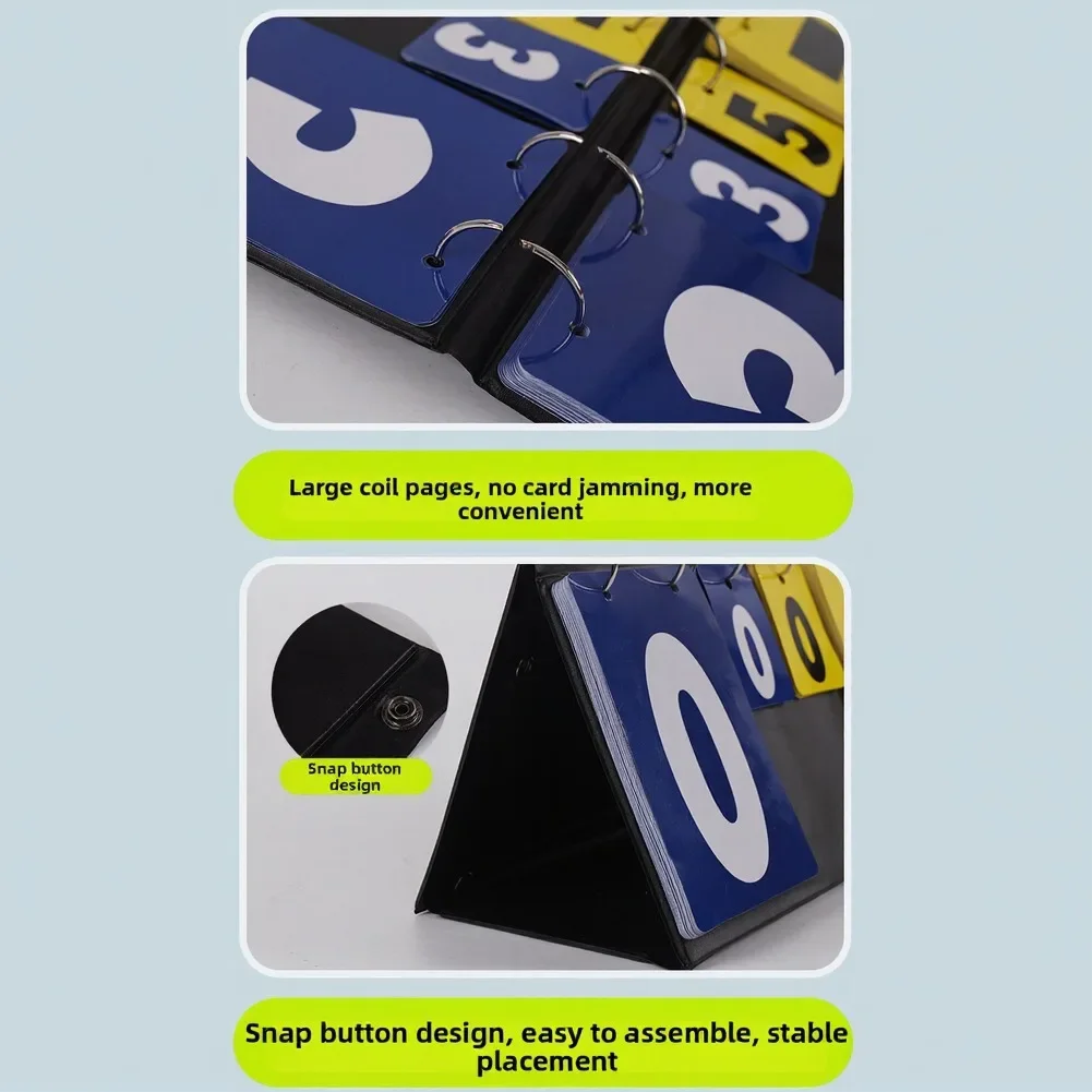 

Match Scoring Black blue yellow Flip Scoreboard Easy Carry Sports Scoreboard Portable Counter Lightweight 100g