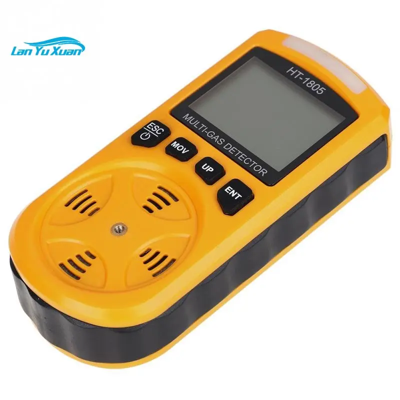 Amazon Hot Selling Product HT-1805 AC220V Chinese 2-pin Plug Gas Detector O2 CO H2S LEL Toxic