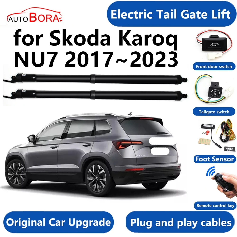 AutoBora Car Electric Tail Gate Lift System Power Liftgate Kit Auto Automatic Tailgate Opener for Skoda Karoq NU7 2017~2023