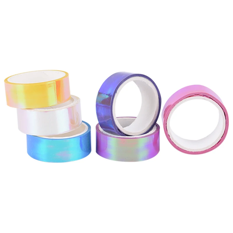 5m Rhythmic Gymnastics Decoration Holographic Prismatic Glitter Tape Hoops Stick Can also Be used in Everyday Life