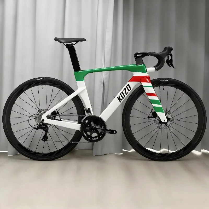 24 Speed 700C Carbon Fiber Aero Road Bike Hydraulic Disc Brake Professional Racing Bicycle Competition Equipment Gear Sport