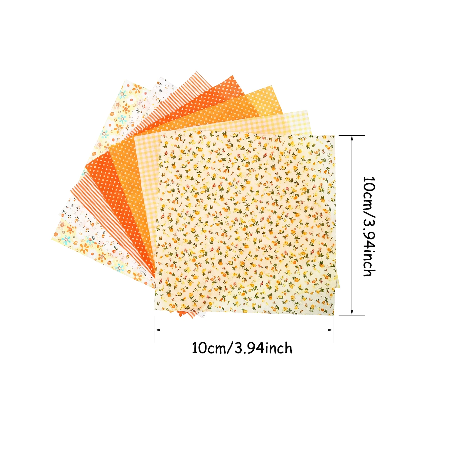 50-200Pcs 10x10cm Precut Cotton Fabric Squares, Assorted Color Patchwork Quilting Cloth Bundle for Sewing DIY Craft