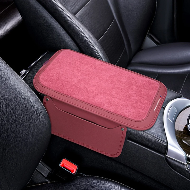 

Car Armrest Box Pad Leather Auto Armrest Mat Accessories For BMW Performance M F31 F34 F32 E52 E53 E60 E90 E91 E92 E93 F01 E46