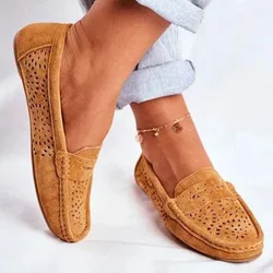 Women Moccasins Shoes Ladies Slip on Loafers Casual Comfort Woman Sewing Suede Flats Female Soft Bottom Lightweight