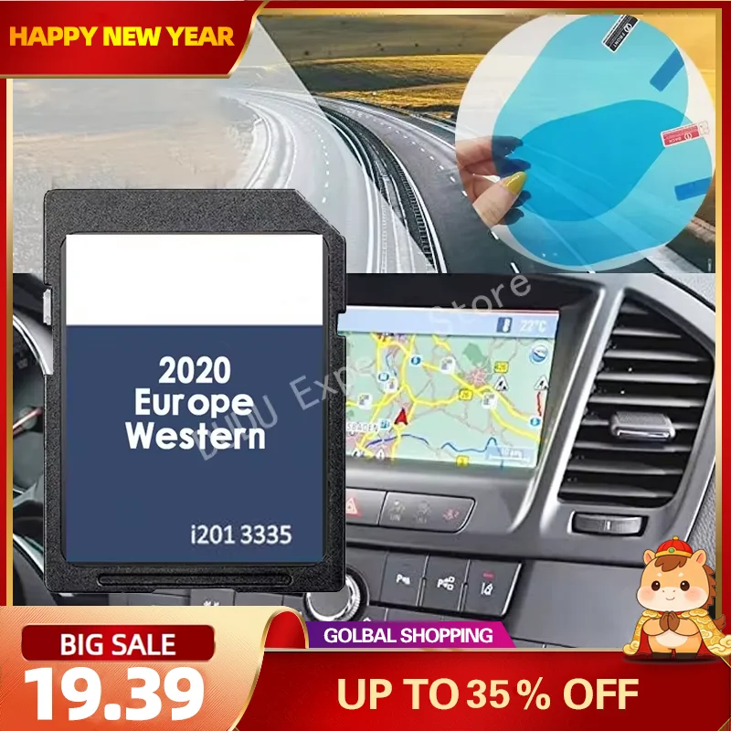 

RNS Jetta Passat FX V12 310 West Sat Nav Navigation Map SD Card for VW with Anti Fog Reaview Stickers