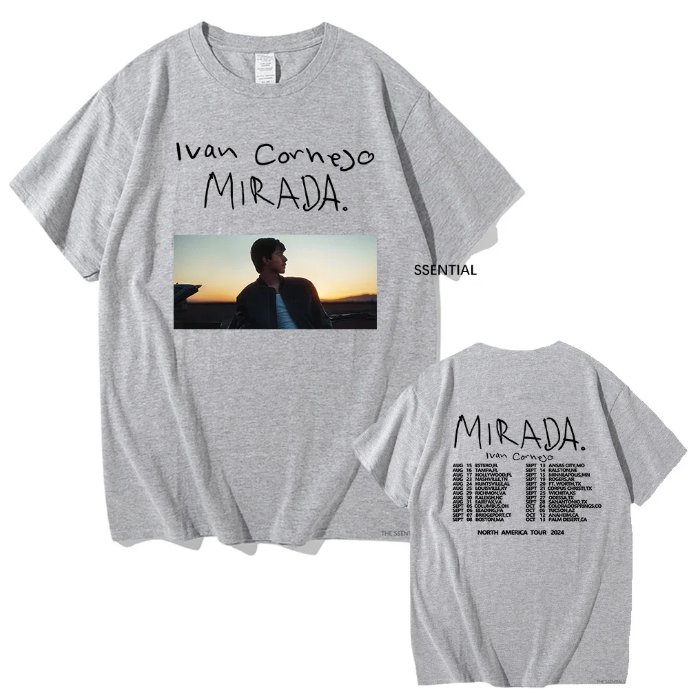 Gran oferta de camiseta de Ivan Cornejo Mirada Tour 2024, ropa para hombres/mujeres, camisetas de verano Harajuku, camisetas gráficas de algodón Unisex Vintage