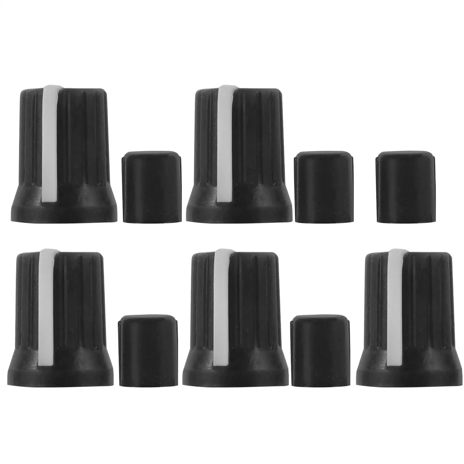 

5pcs Black Rubber Volume Knob Caps Potentiometer Control Tone Lightweight Durable Replacement Guitar Parts Accessories