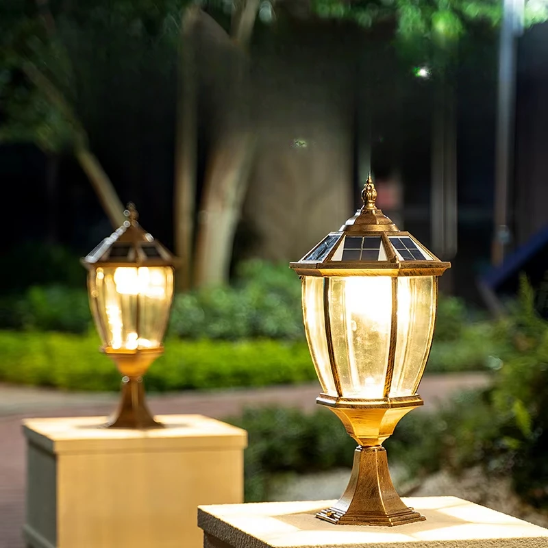 

Solar column headlights, outdoor courtyard lights, garden villa wall headlights, LED door column ceiling lights, waterproof wall