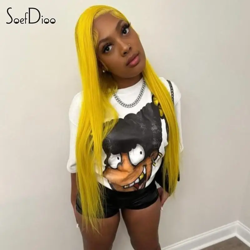 

Soefdioo Cartoon Print Oversized Tees Unisex Summer Harajuku Streetwear Casual O-Neck Short Sleeve Loose Tops Hip Hop T Shirts