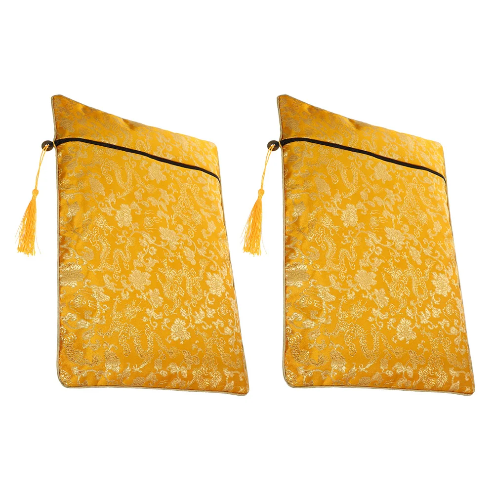 

2 pcs Bag Bible Book Sleeve Stationery Storage Pouch Portable Organizer For Book Sleeve School Office Use