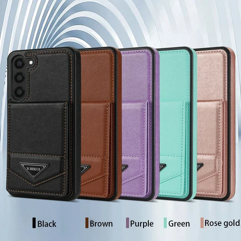 Wallet Anti-theft Brush Flip Leather Case For Samsung Galaxy A13 A14 A51 A52 A53 A54 S24 S23 FE S22 S21 Plus S20 Note 20 Ultra