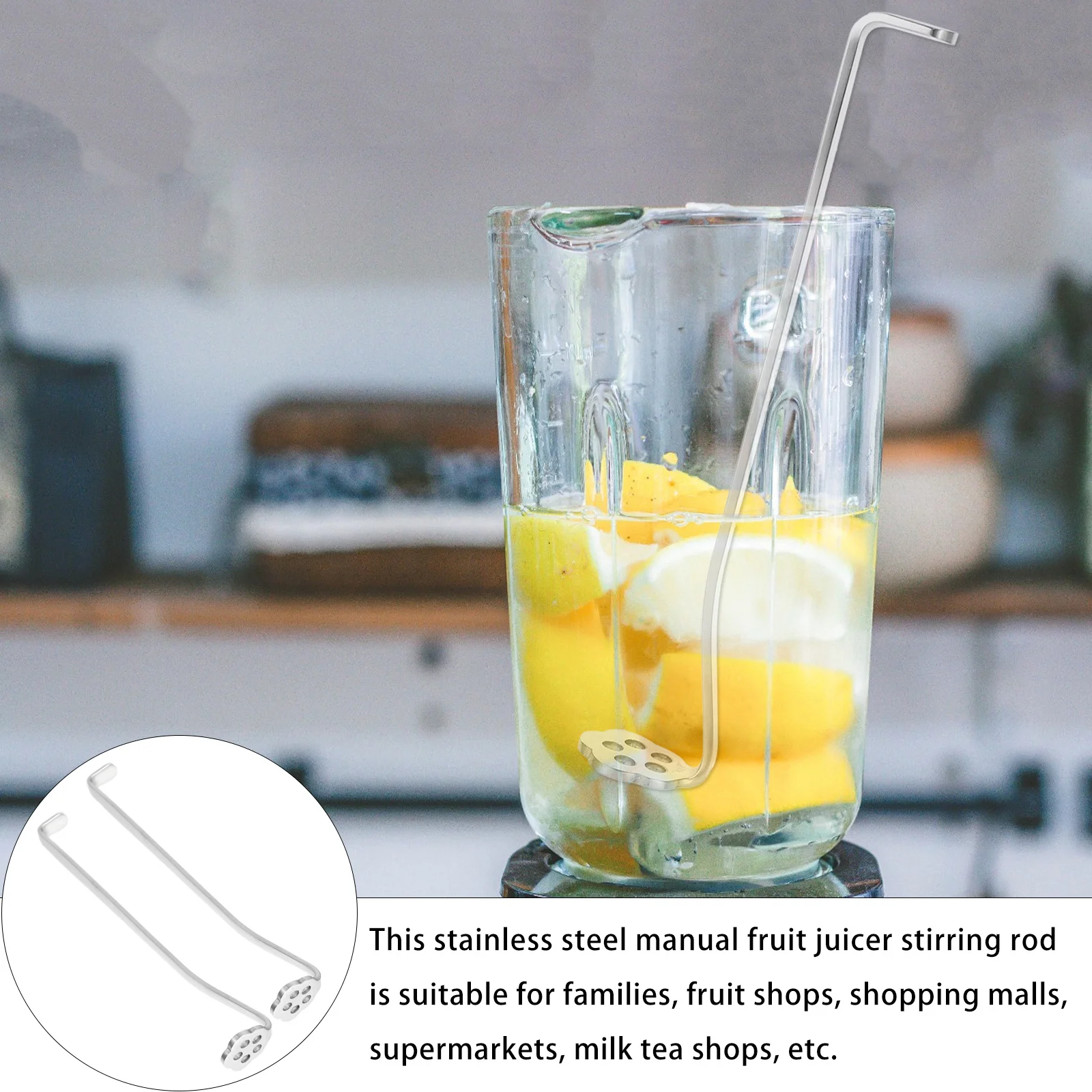 

2pcs Stainless Steel Manual Lemon Juicers Fruit Juicers Practical Hand Pressure Stirring Sticks For Home Kitchen Tools