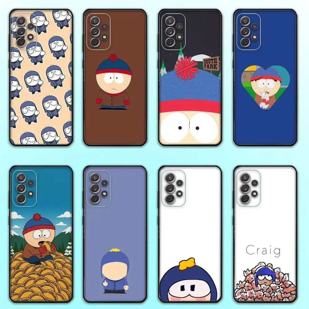 Чехол для телефона с рисунком S-South Park для Samsung S25, S24, S21, S22, S23, S30, Ultra, S20, Plus, Fe, Lite, Note, 10,9,5G, черный чехол